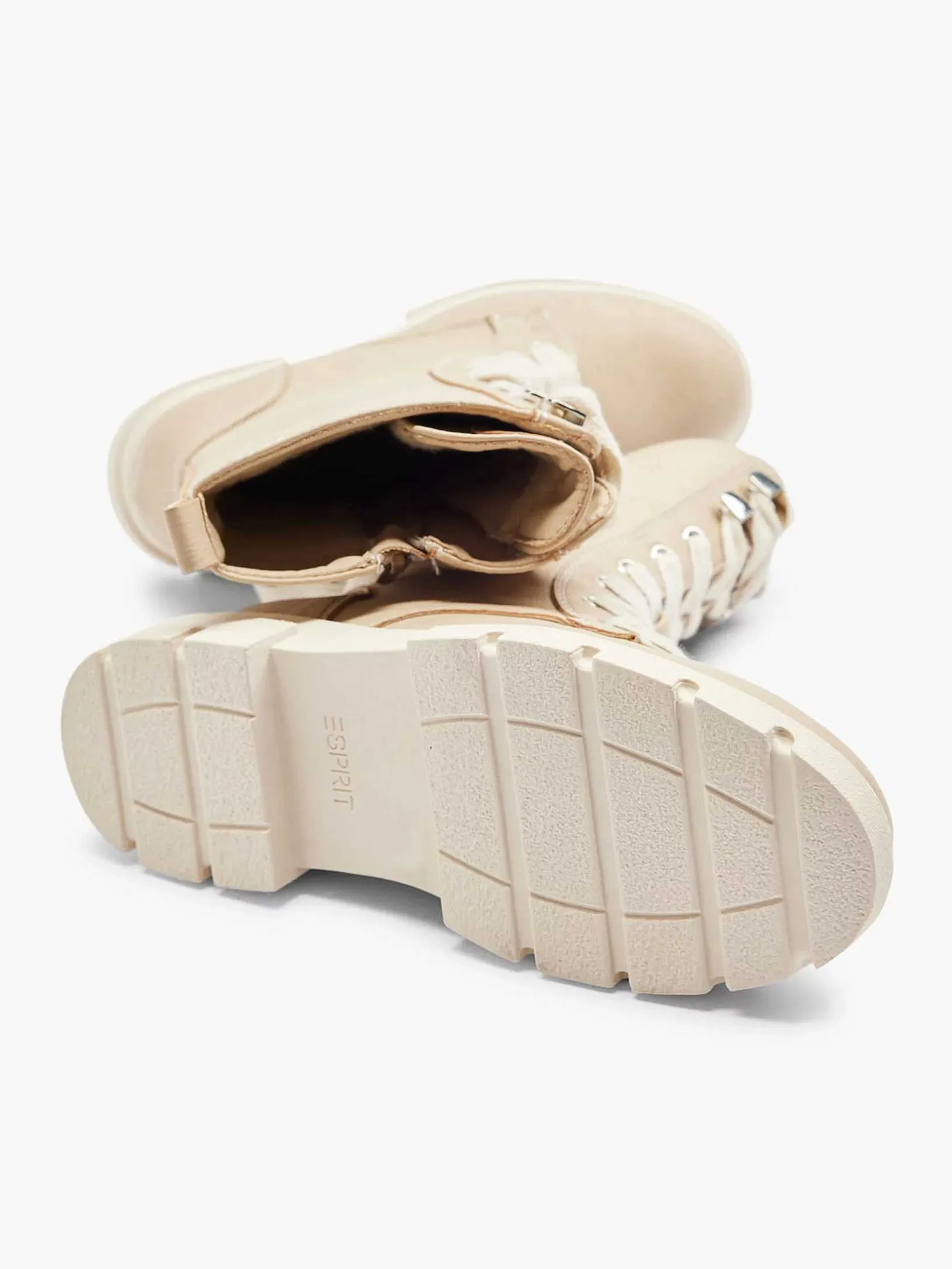 Beige Hoge Veterboot