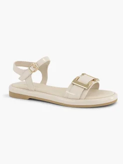 Beige Sandaal Siergesp