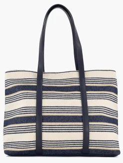 Blauw/ Witte Strandtas