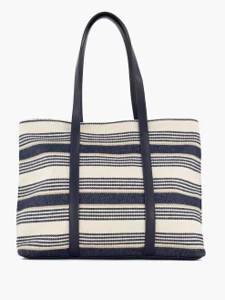 Blauw/ Witte Strandtas