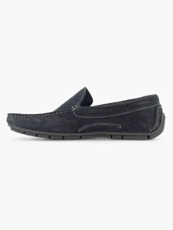 Blauwe Suede Comfort Instapper