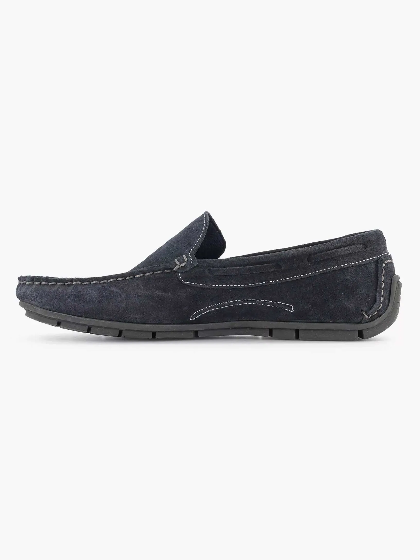 Blauwe Suede Comfort Instapper