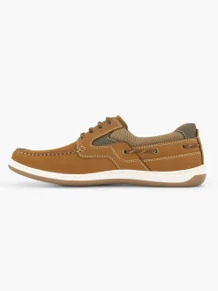 Bruine Leren Veterschoen