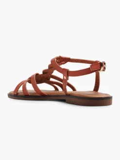 Bruine Sandalen Gevlochten