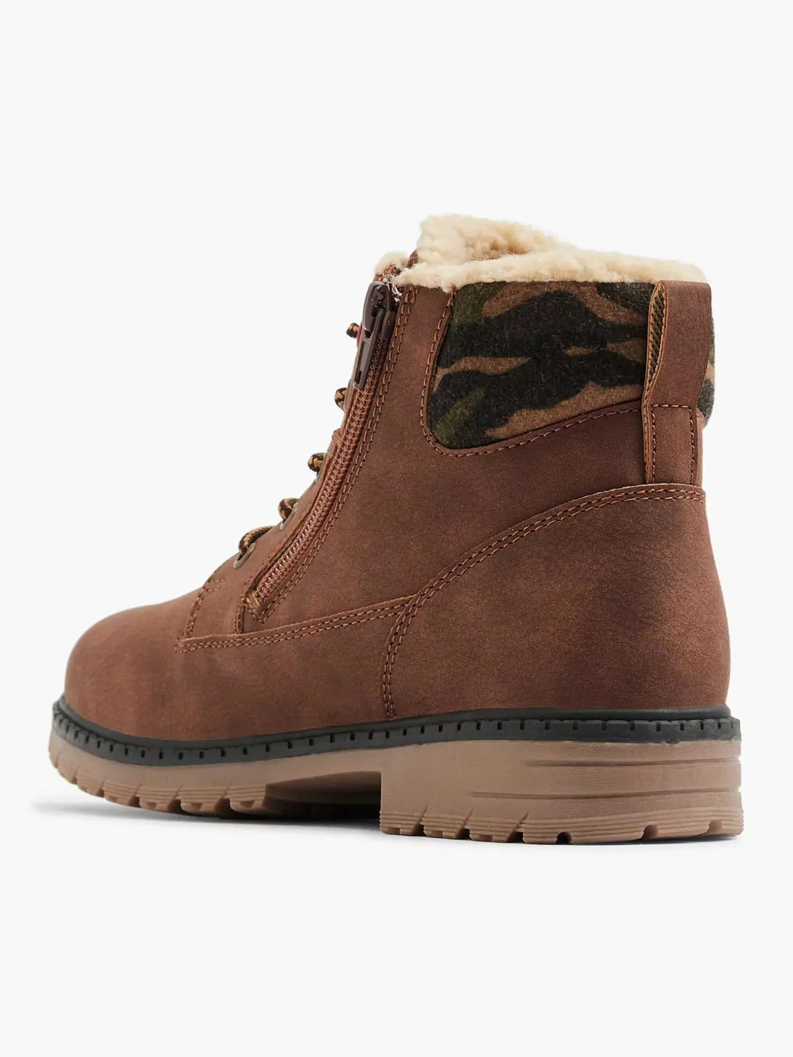Bruine Veterboot Gevoerd