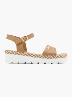 Cognac Platform Sandaal
