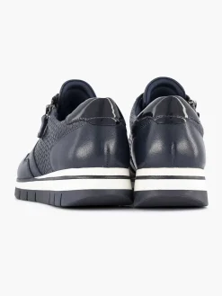 Donkerblauwe Leren Comfort Sneaker