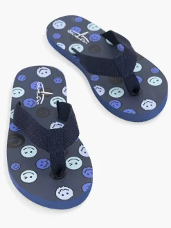 Donkerblauwe Teenslipper Smiley