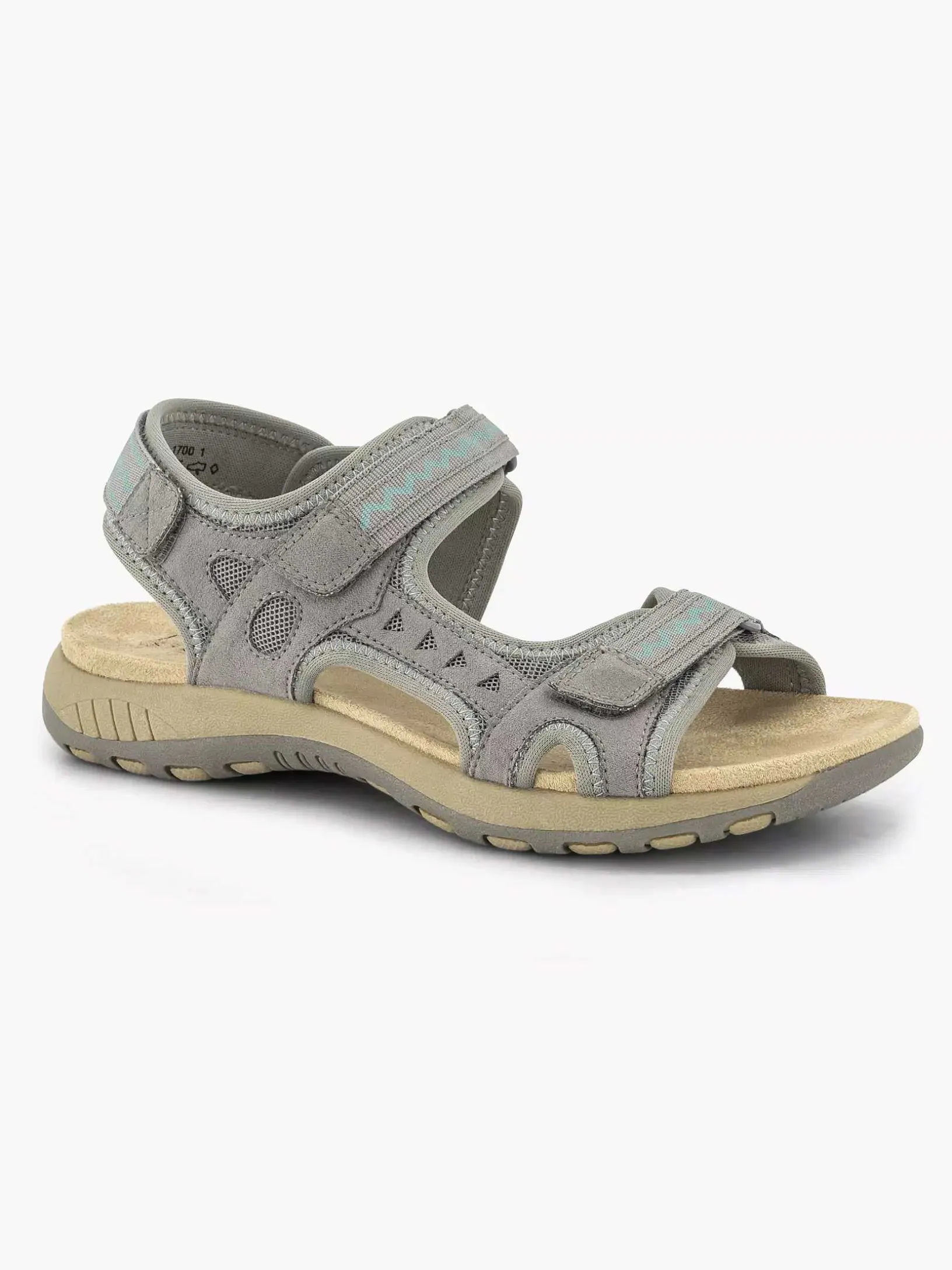 Grijze Comfort Sandaal
