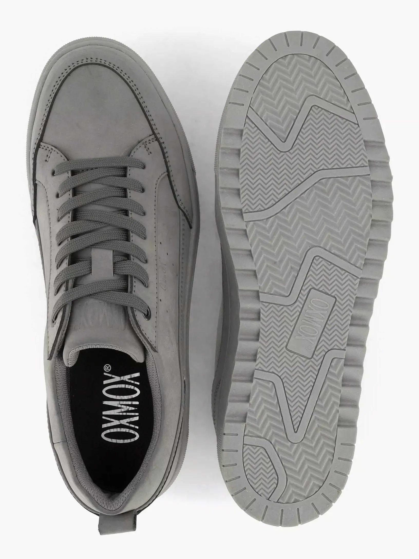 Grijze Leren Sneaker