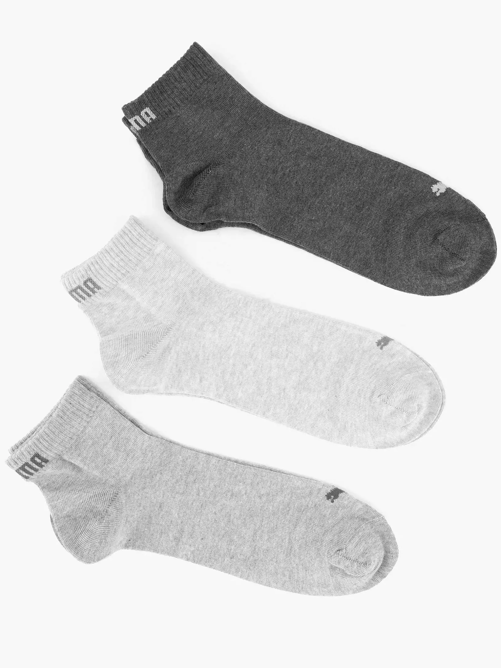 Grijze Quarter Plain 3 Pak 39-42