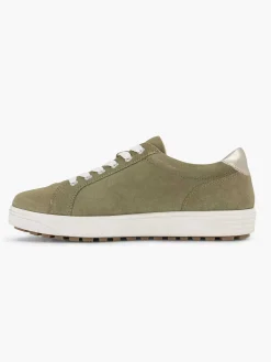 Groene Leren Comfort Sneaker