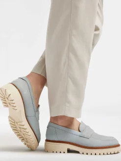 Lichtblauwe Chunky Nubuck Loafer