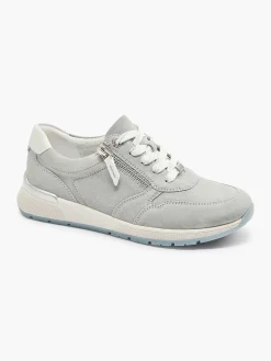 Lichtblauwe Leren Sneaker