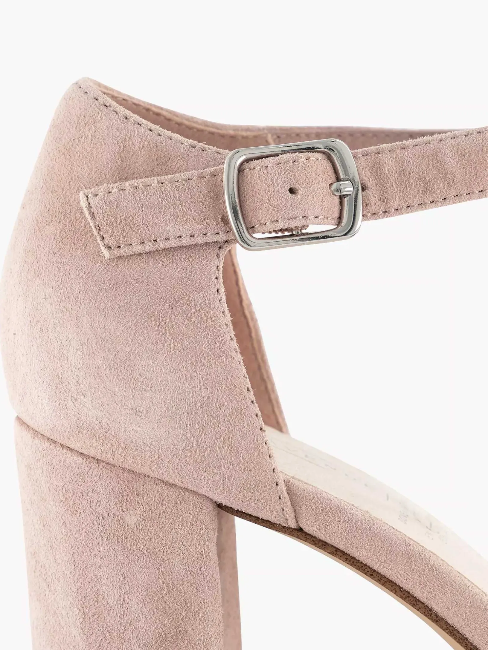 Lichtroze Suede Sandalette