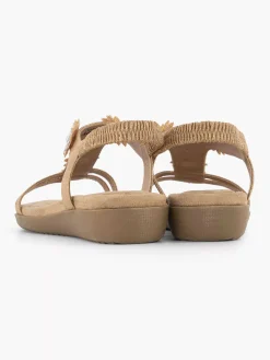 Rosegouden Comfort Sandaal Steentjes
