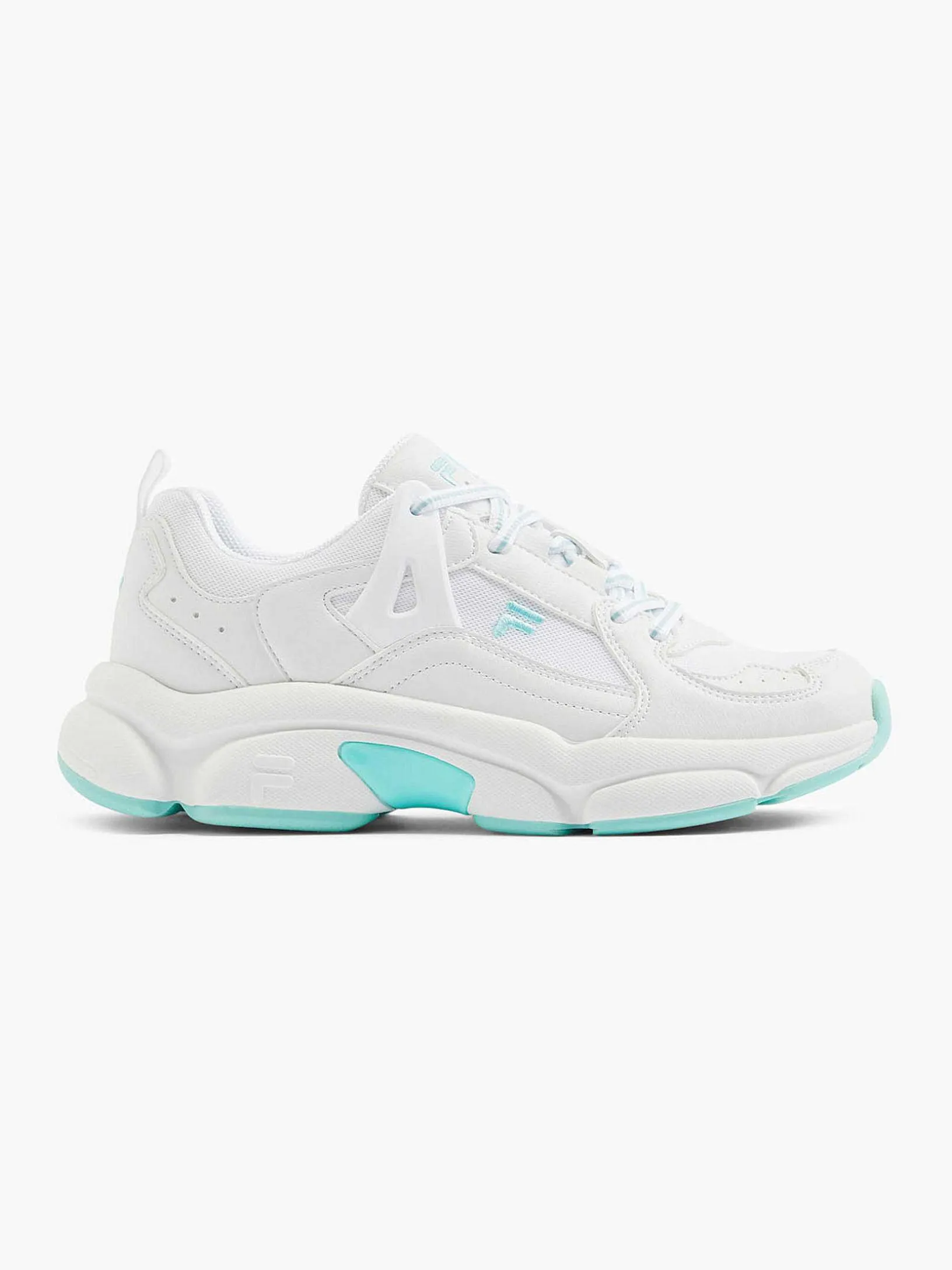 Witte Chunky Sneaker Turqoise Zool