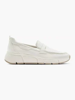 Witte Leren Comfort Instapper