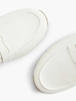Witte Leren Comfort Instapper