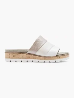 Witte Leren Comfort Slipper