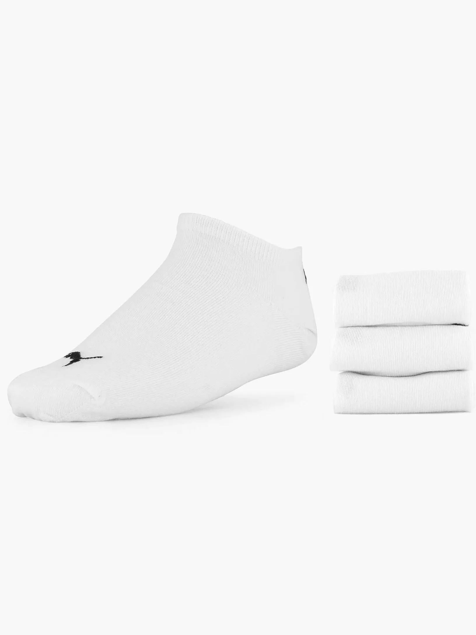 Witte Puma Sneaker Plain 3 Pak 43-46
