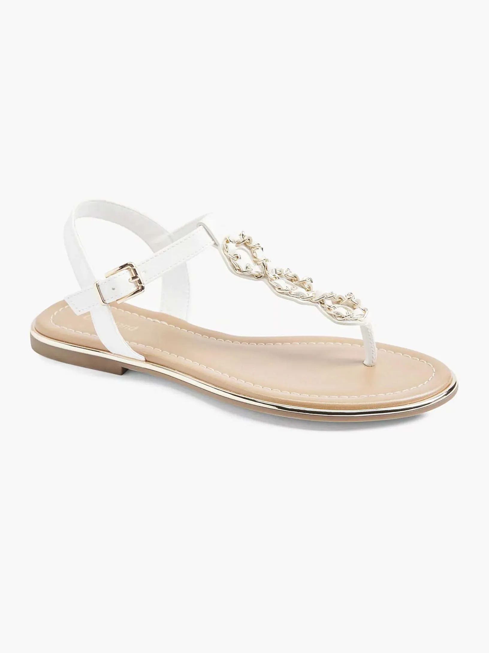 Witte Sandaal Sierketting