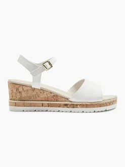 Witte Sandalette Sleehak
