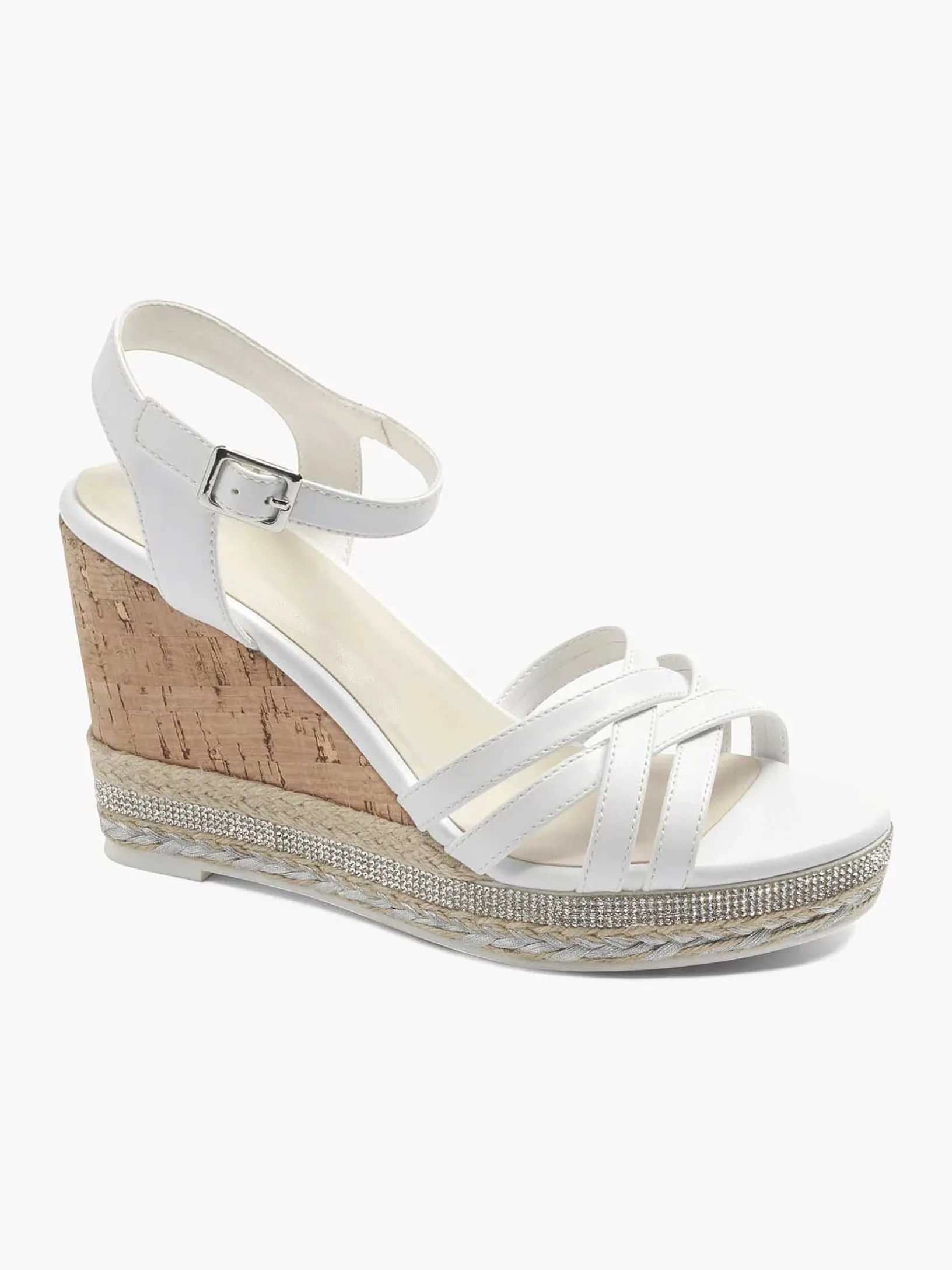 Witte Sandalette Sleehak