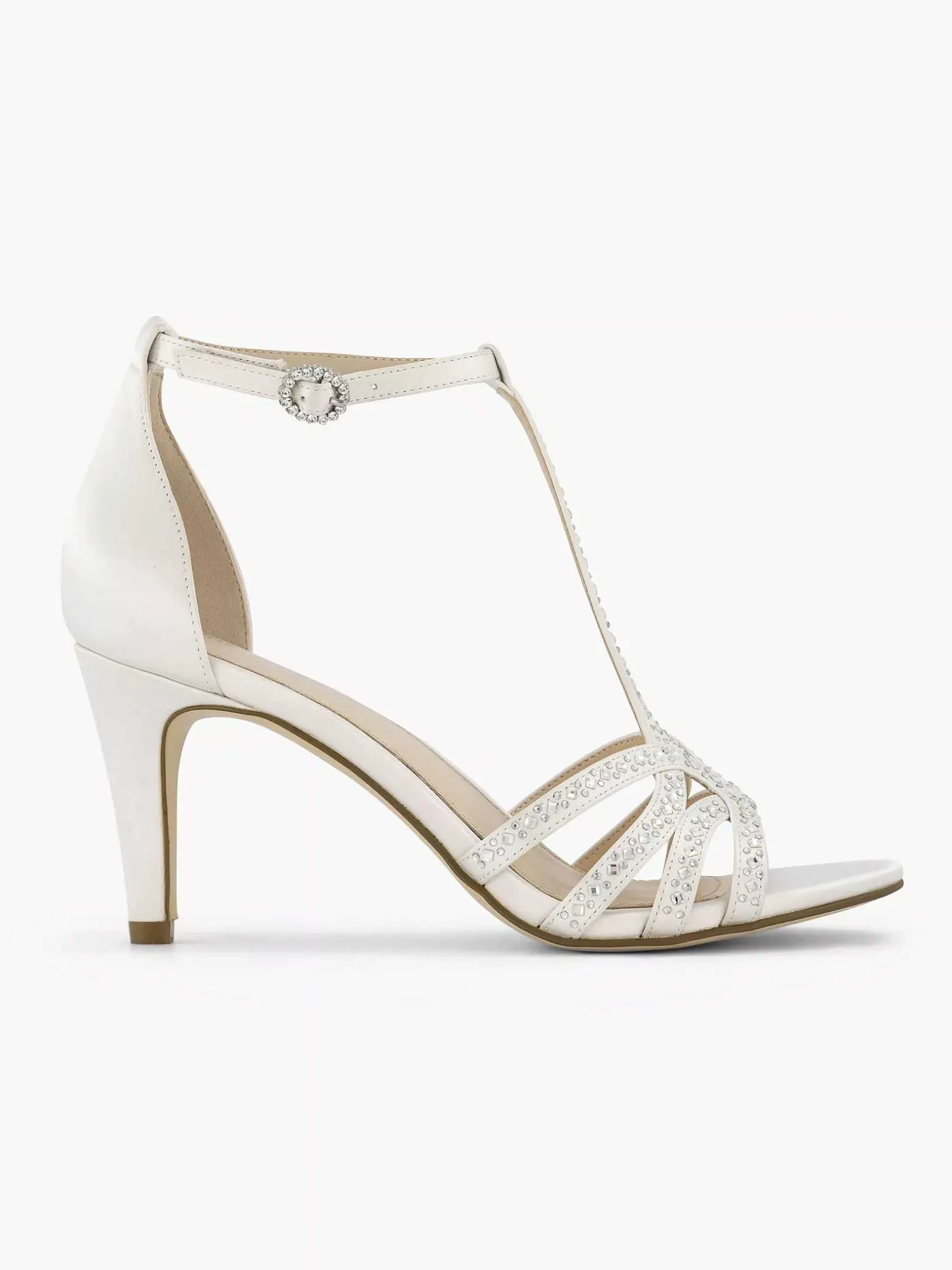 Witte Sandalette Steentjes