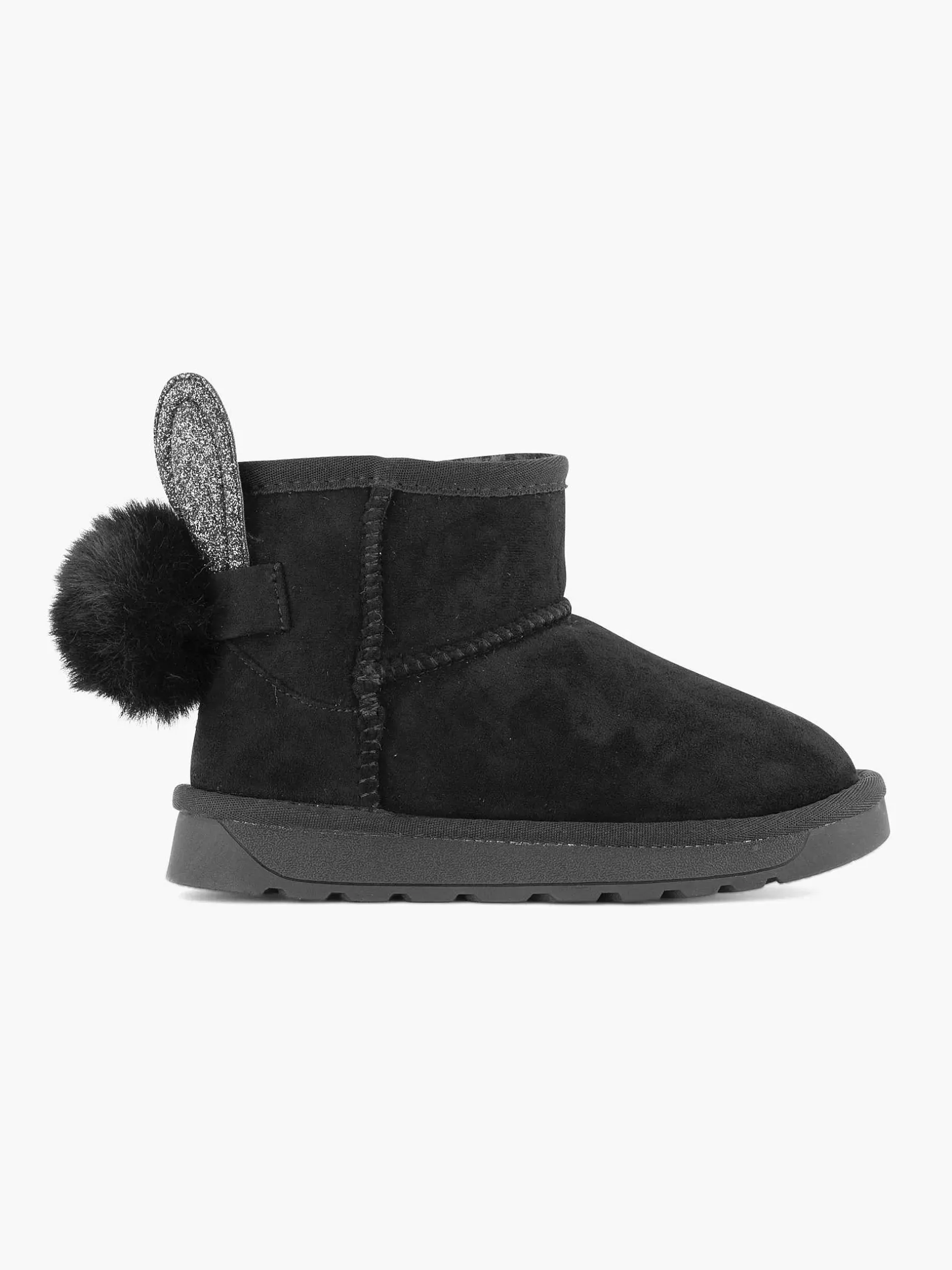 Zwarte Boot Konijn Gevoerd