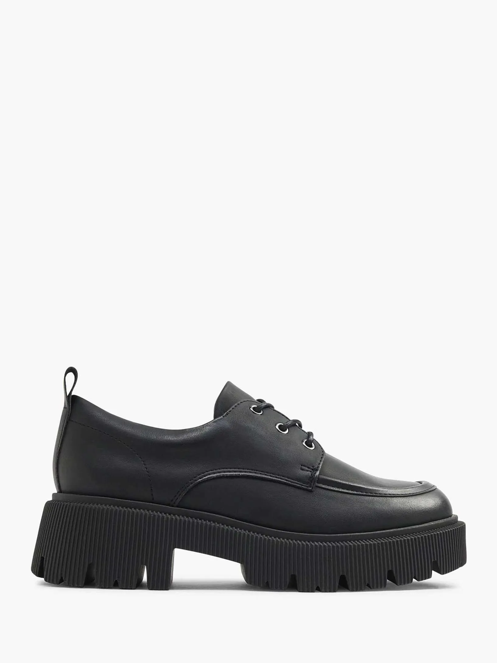 Zwarte Chunky Veterschoen