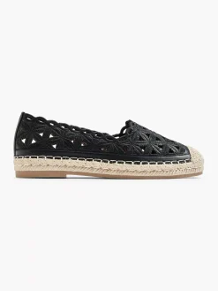 Zwarte Espadrille Kant