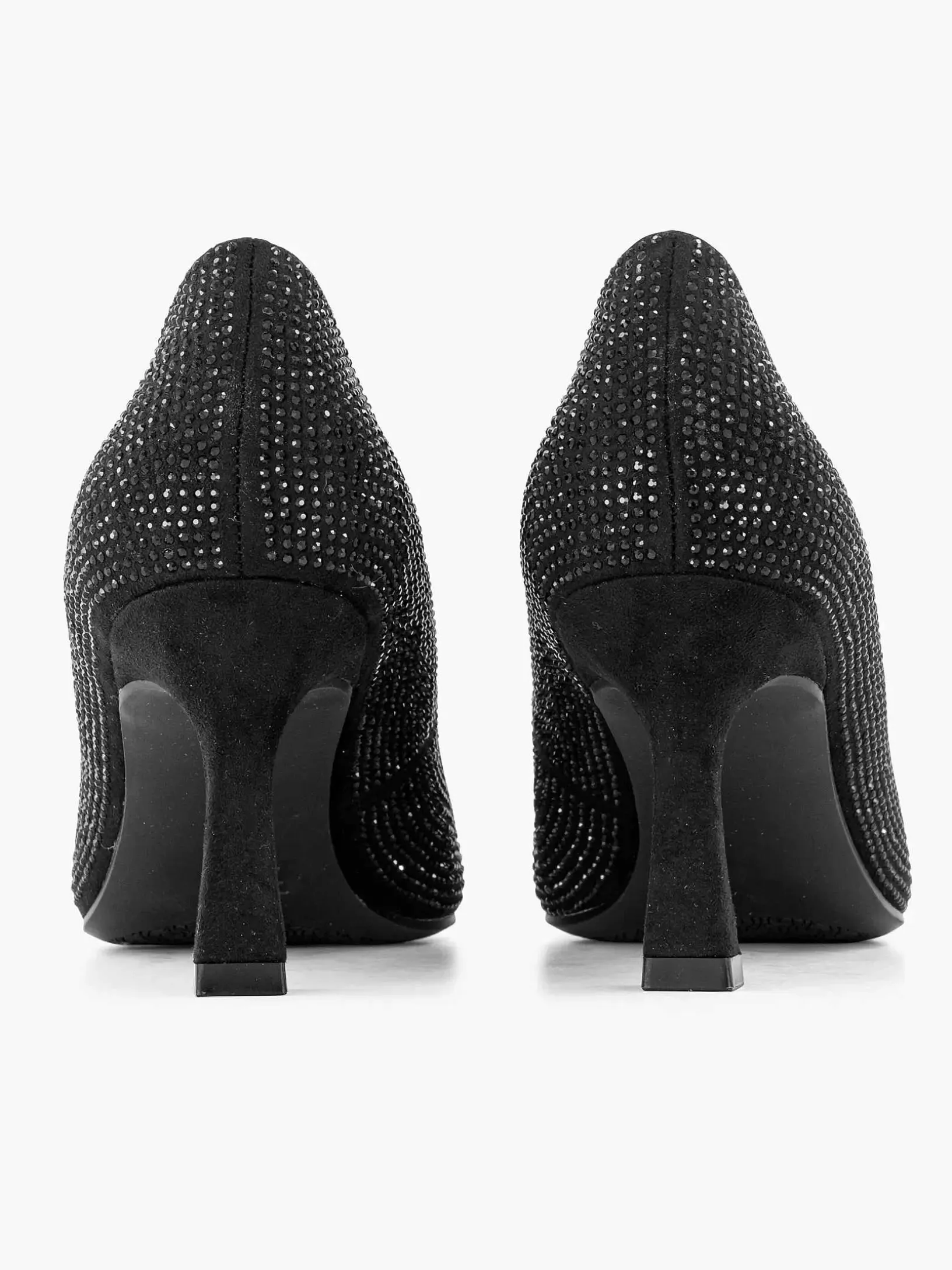 Zwarte Glitter Pump Gesp