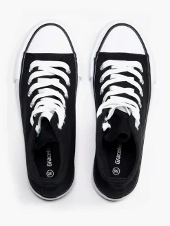 Zwarte Hoge Canvas Sneaker