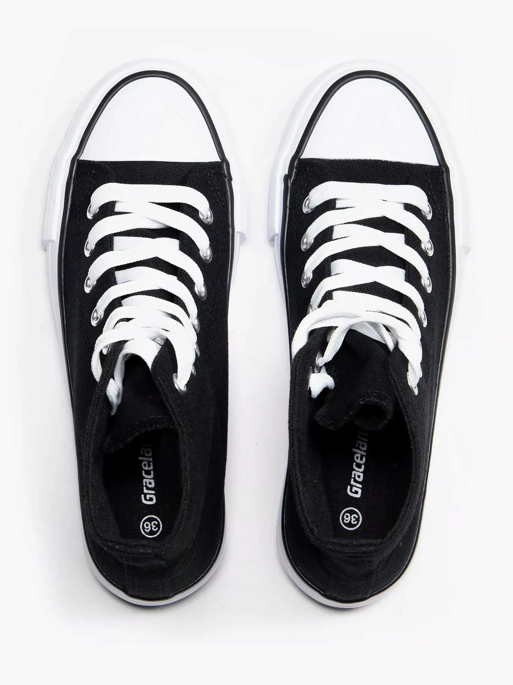 Zwarte Hoge Canvas Sneaker