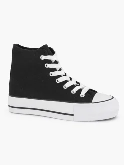 Zwarte Hoge Canvas Sneaker