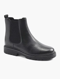 Zwarte Leren Chelsea Boot