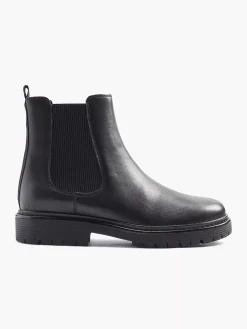 Zwarte Leren Chelsea Boot