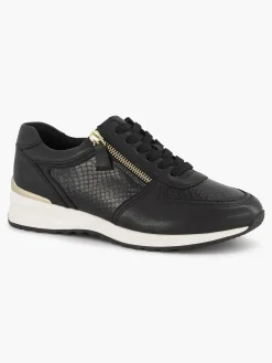 Zwarte Leren Comfort Sneaker