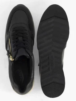 Zwarte Leren Comfort Sneaker
