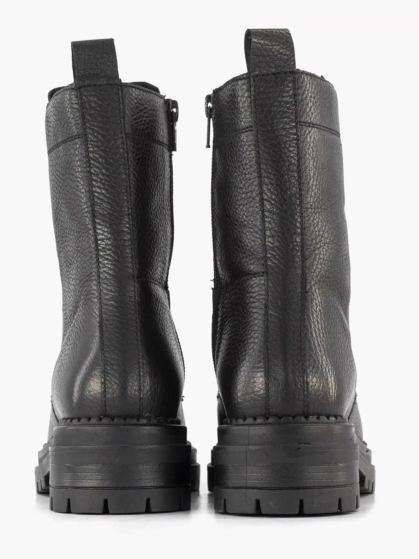 Zwarte Leren Veterboot