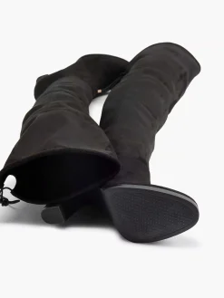 Zwarte Overknee Laars Hak
