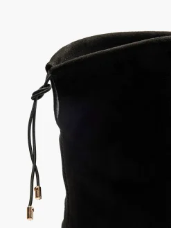Zwarte Overknee Laars Hak