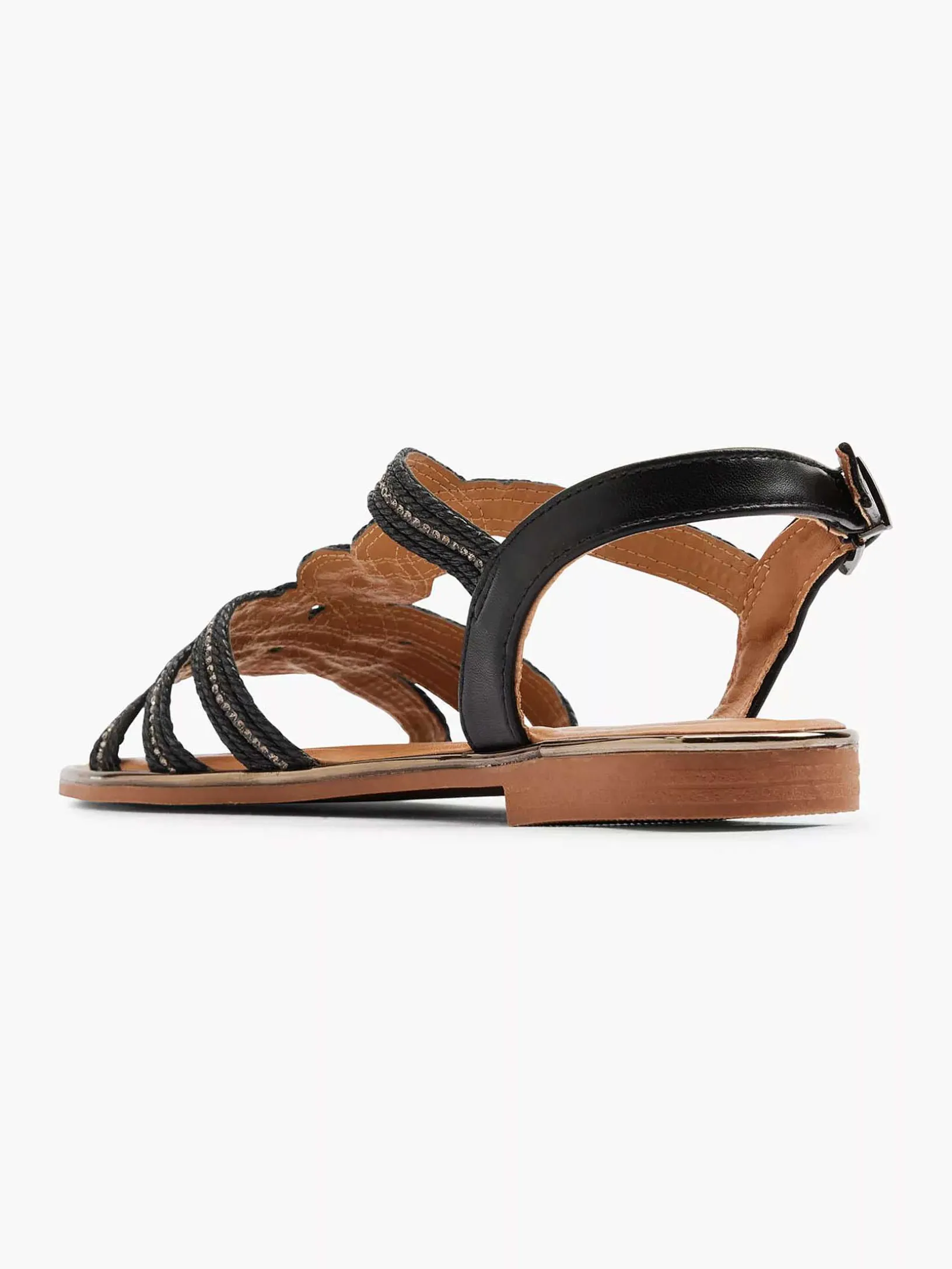 Zwarte Sandaal Sierketting