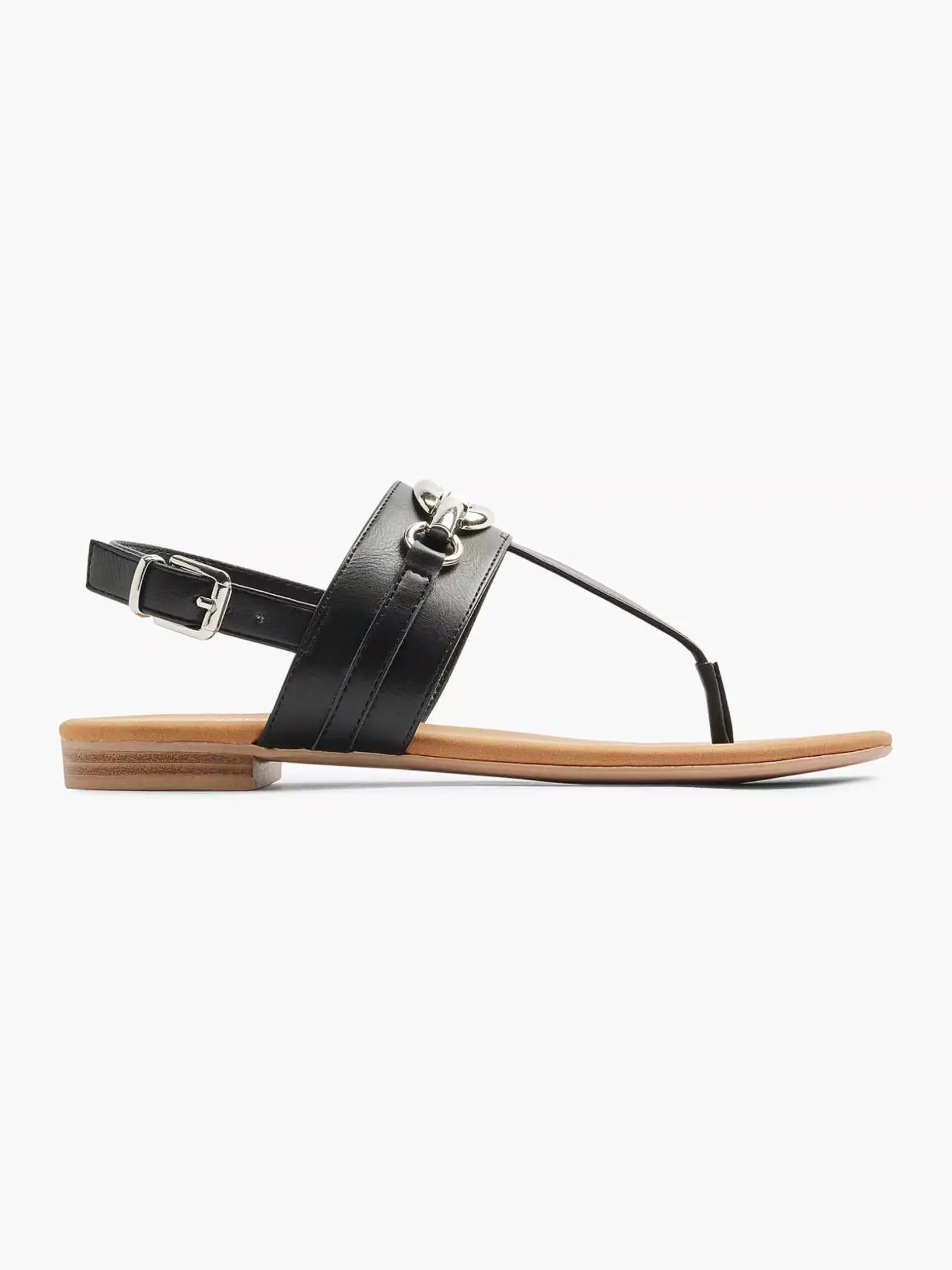 Zwarte Sandaal Sierketting