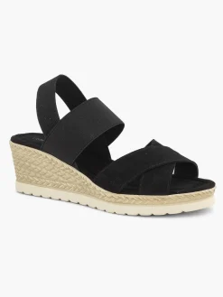 Zwarte Sandalette Sleehak