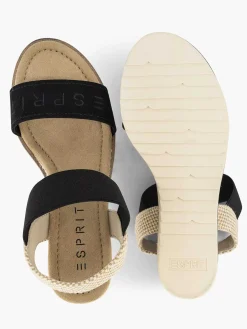 Zwarte Sandalette Sleehak