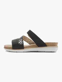 Zwarte Slipper Gespsluiting