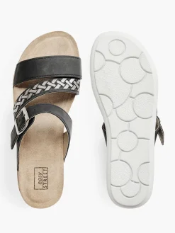 Zwarte Slipper Gespsluiting