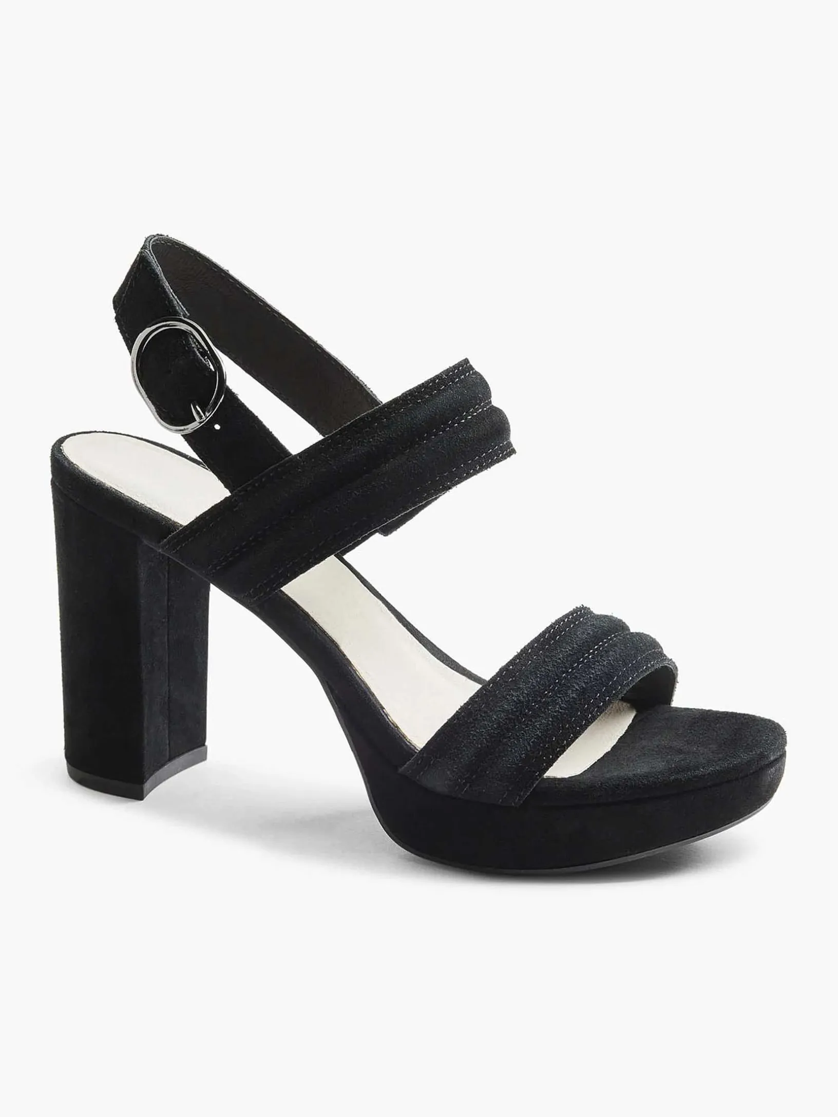 Zwarte Suede Sandalette